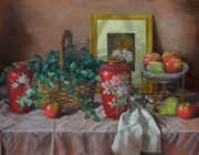 Cloisonne Vases & Ivy
